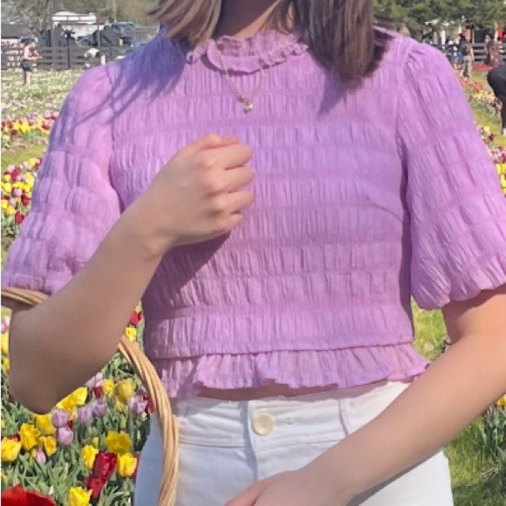 Purple Ruffled Top